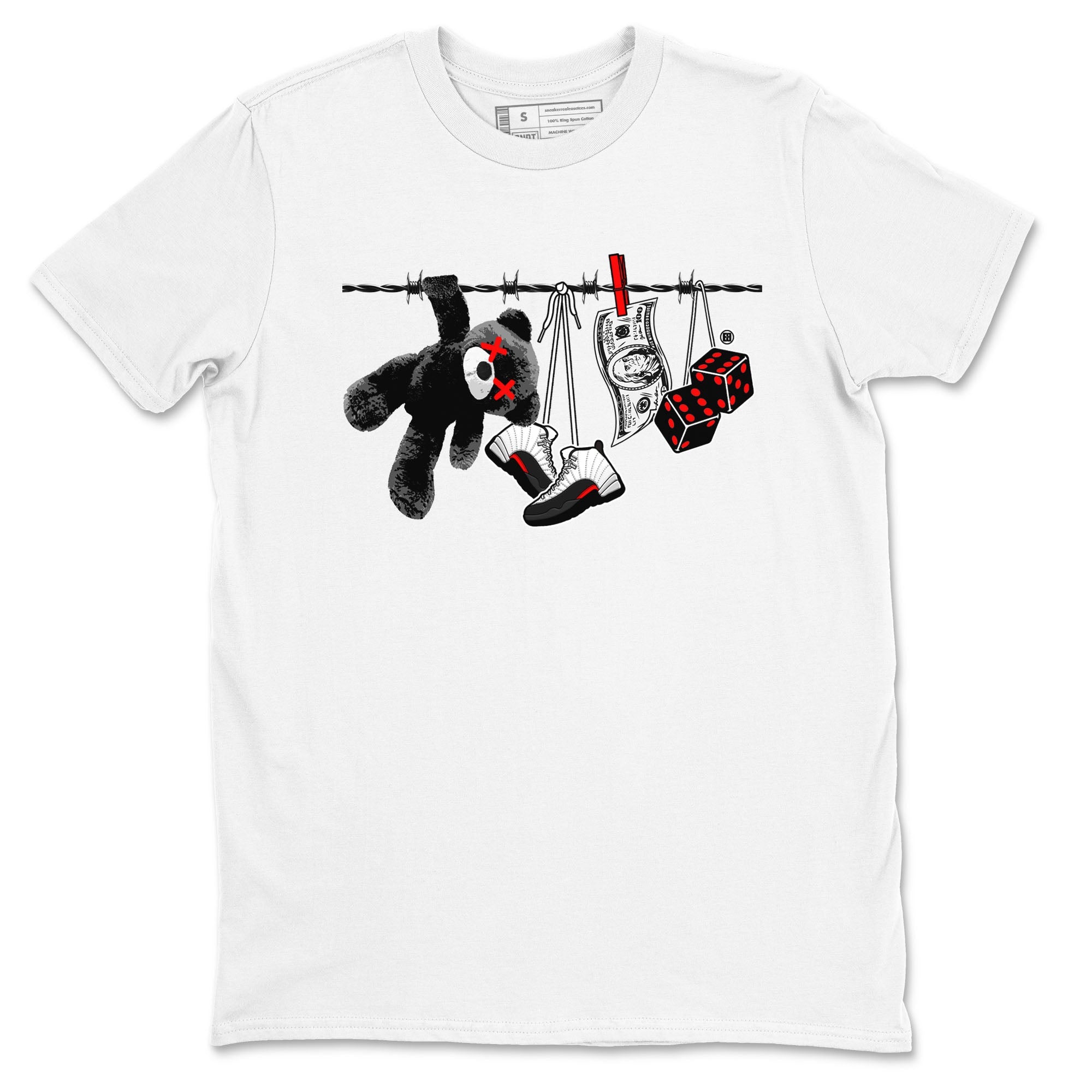 12s Taxi Flip shirt to match jordans Clothesline sneaker tees Air Jordan 12 Taxi Flip SNRT Sneaker Release Tees unisex cotton White 2 crew neck shirt
