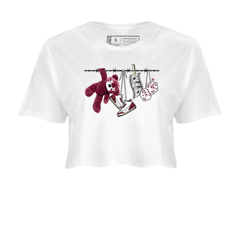 3s A Ma Maniere x Burgundy Crush shirts to match jordans Clothesline sneaker match teesA Ma Maniére x Air Jordan 3 "Burgundy Crush" SNRT Sneaker Tees streetwear brand White 2 crop tee