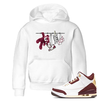 3s A Ma Maniere x Burgundy Crush shirts to match jordans Clothesline sneaker match teesA Ma Maniére x Air Jordan 3 "Burgundy Crush" SNRT Sneaker Tees streetwear brand Baby and Youth White 1 cotton tee