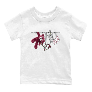 3s A Ma Maniere x Burgundy Crush shirts to match jordans Clothesline sneaker match teesA Ma Maniére x Air Jordan 3 "Burgundy Crush" SNRT Sneaker Tees streetwear brand Baby and Youth White 2 cotton tee