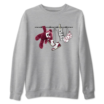 3s A Ma Maniere x Burgundy Crush shirts to match jordans Clothesline sneaker match teesA Ma Maniére x Air Jordan 3 "Burgundy Crush" SNRT Sneaker Tees streetwear brand Heather Grey 2 unisex cotton tee