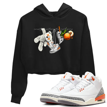 3s Georgia Peach shirt to match jordans Clothesline sneaker tees Air Jordan 3 Retro Georgia Peach SNRT Sneaker Release Tees Black 1 crop length shirt