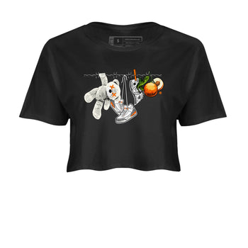 3s Georgia Peach shirt to match jordans Clothesline sneaker tees Air Jordan 3 Retro Georgia Peach SNRT Sneaker Release Tees Black 2 crop length shirt