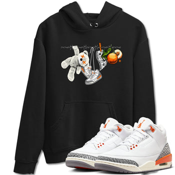 3s Georgia Peach shirt to match jordans Clothesline sneaker tees Air Jordan 3 Retro Georgia Peach SNRT Sneaker Release Tees unisex cotton Black 1 crew neck shirt