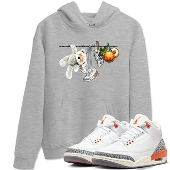 3s Georgia Peach shirt to match jordans Clothesline sneaker tees Air Jordan 3 Retro Georgia Peach SNRT Sneaker Release Tees unisex cotton Heather Grey 1 crew neck shirt