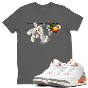 3s Georgia Peach shirt to match jordans Clothesline sneaker tees Air Jordan 3 Retro Georgia Peach SNRT Sneaker Release Tees unisex cotton Cool Grey 1 crew neck shirt