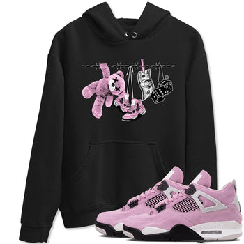 4s Retro Orchid shirts to match jordans Clothesline sneaker match tees Air Jordan 4 WMNS Orchid match shoes to clothes SNRT Sneaker Tees unisex cotton Black 1 shirts