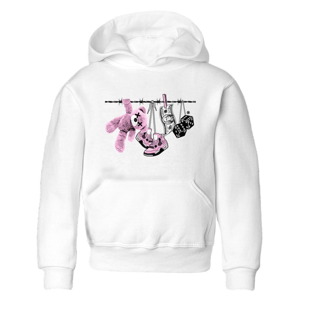 4s Retro Orchid shirts to match jordans Clothesline sneaker match tees Air Jordan 4 WMNS Orchid match shoes to clothes SNRT Sneaker Tees Youth Baby White 2 tee