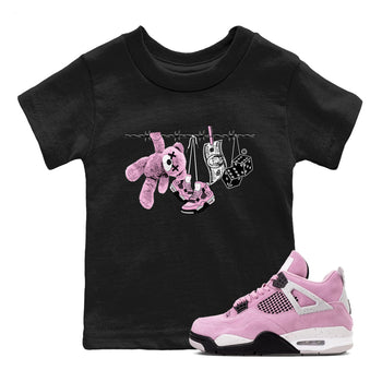 4s Retro Orchid shirts to match jordans Clothesline sneaker match tees Air Jordan 4 WMNS Orchid match shoes to clothes SNRT Sneaker Tees Youth Baby Black 1 tee