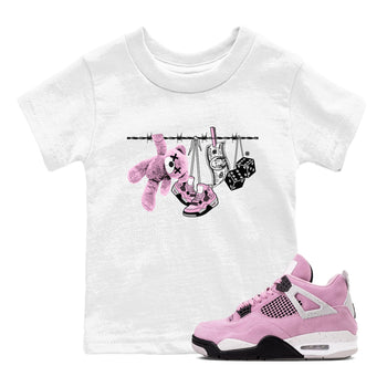 4s Retro Orchid shirts to match jordans Clothesline sneaker match tees Air Jordan 4 WMNS Orchid match shoes to clothes SNRT Sneaker Tees Youth Baby White 1 tee