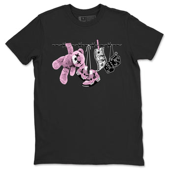 4s Retro Orchid shirts to match jordans Clothesline sneaker match tees Air Jordan 4 WMNS Orchid match shoes to clothes SNRT Sneaker Tees unisex cotton Black 2 shirts