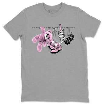 4s Retro Orchid shirts to match jordans Clothesline sneaker match tees Air Jordan 4 WMNS Orchid match shoes to clothes SNRT Sneaker Tees unisex cotton Heather Grey 2 shirts