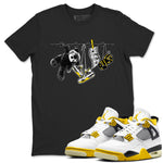 Air Jordan 4 Vivid Sulfur shirt to match jordans Clothesline sneaker tees 4s Vivid Sulfur SNRT Sneaker Release Tees unisex cotton Black 1 crew neck shirt