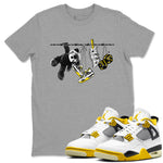 Air Jordan 4 Vivid Sulfur shirt to match jordans Clothesline sneaker tees 4s Vivid Sulfur SNRT Sneaker Release Tees unisex cotton Heather Grey 1 crew neck shirt