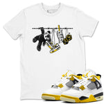 Air Jordan 4 Vivid Sulfur shirt to match jordans Clothesline sneaker tees 4s Vivid Sulfur SNRT Sneaker Release Tees unisex cotton White 1 crew neck shirt