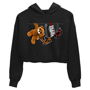 5s Archaeo Brown shirts to match jordans Clothesline sneaker match tees Air Jordan 5 Archaeo Brown match shoes to clothes SNRT Sneaker Tees unisex cotton Black 2 crop tee