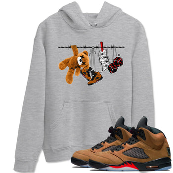 5s Archaeo Brown shirts to match jordans Clothesline sneaker match tees Air Jordan 5 Archaeo Brown match shoes to clothes SNRT Sneaker Tees unisex cotton Heather Grey 1 shirts
