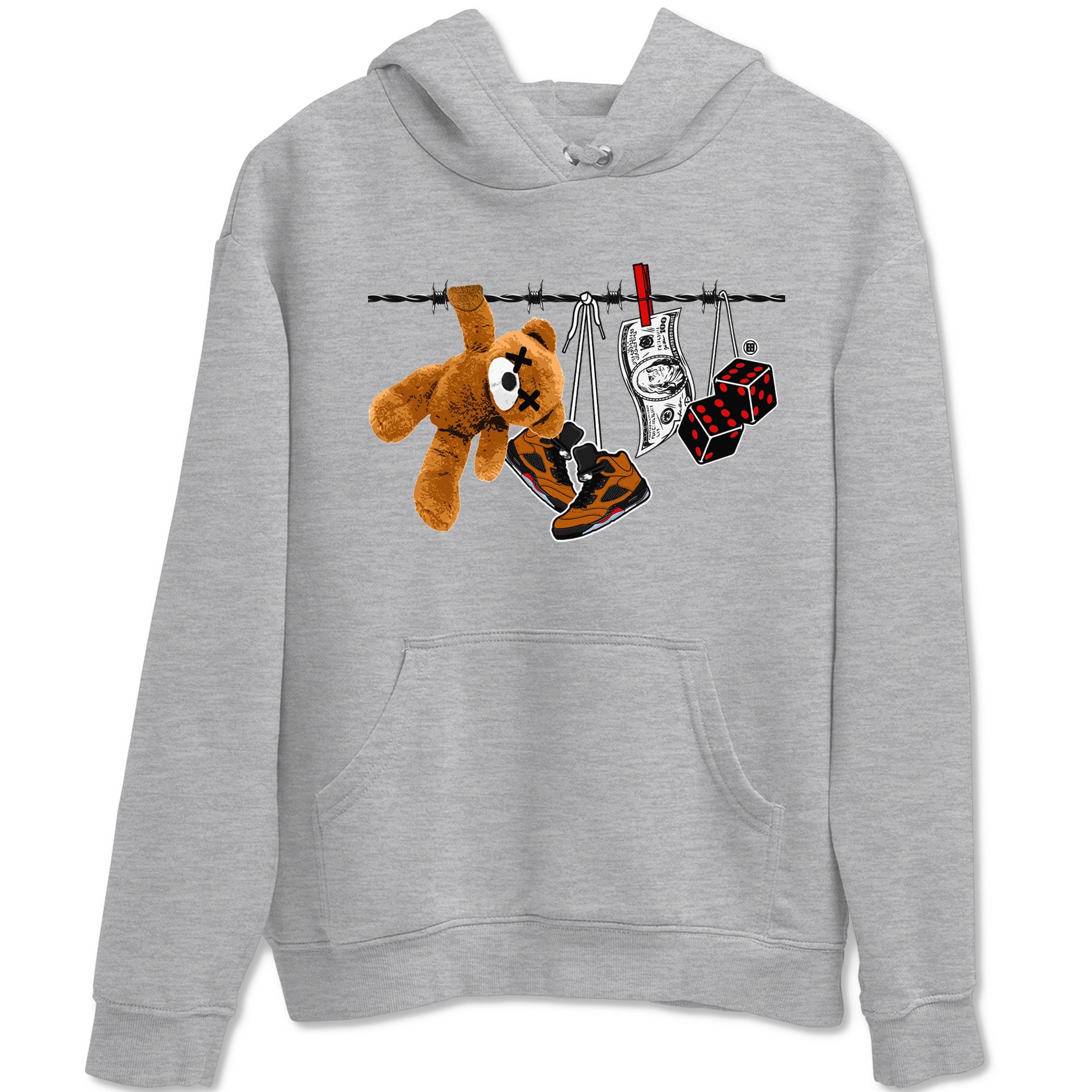 5s Archaeo Brown shirts to match jordans Clothesline sneaker match tees Air Jordan 5 Archaeo Brown match shoes to clothes SNRT Sneaker Tees unisex cotton Heather Grey 2 shirts