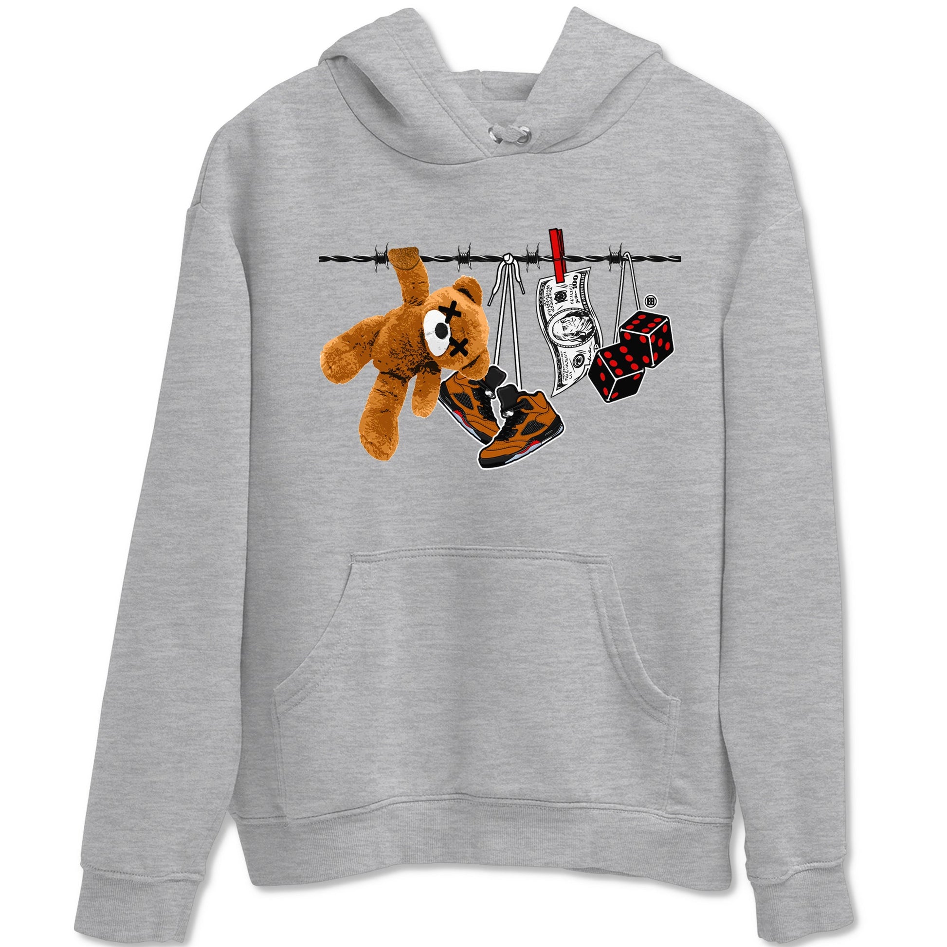 5s Archaeo Brown shirts to match jordans Clothesline sneaker match tees Air Jordan 5 Archaeo Brown match shoes to clothes SNRT Sneaker Tees unisex cotton Heather Grey 2 shirts