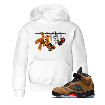 5s Archaeo Brown shirts to match jordans Clothesline sneaker match tees Air Jordan 5 Archaeo Brown match shoes to clothes SNRT Sneaker Tees Youth Baby White 1 tee