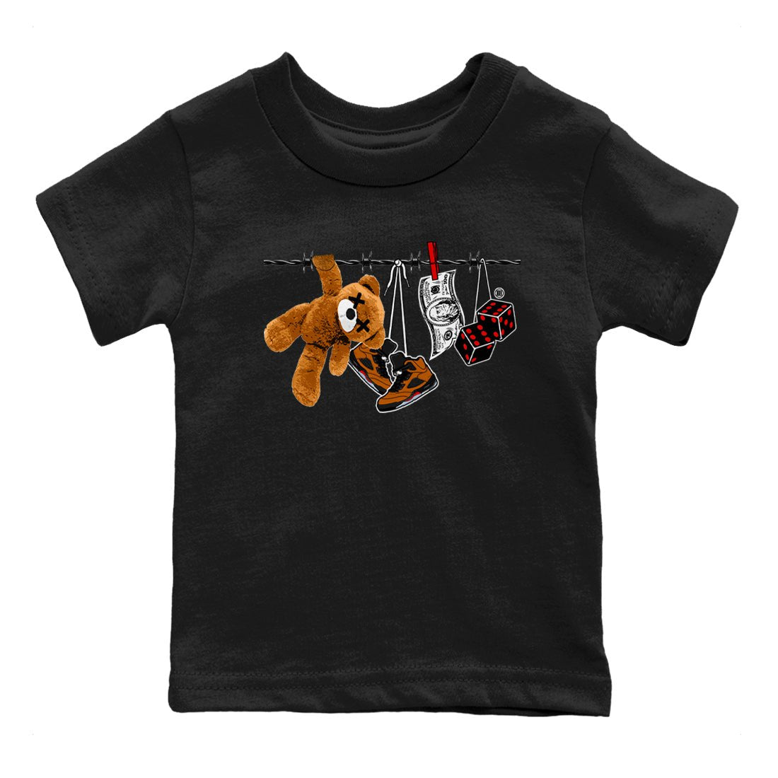 5s Archaeo Brown shirts to match jordans Clothesline sneaker match tees Air Jordan 5 Archaeo Brown match shoes to clothes SNRT Sneaker Tees Youth Baby Black 2 tee