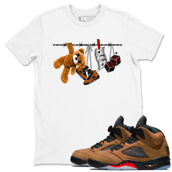 5s Archaeo Brown shirts to match jordans Clothesline sneaker match tees Air Jordan 5 Archaeo Brown match shoes to clothes SNRT Sneaker Tees unisex cotton White 1 shirts