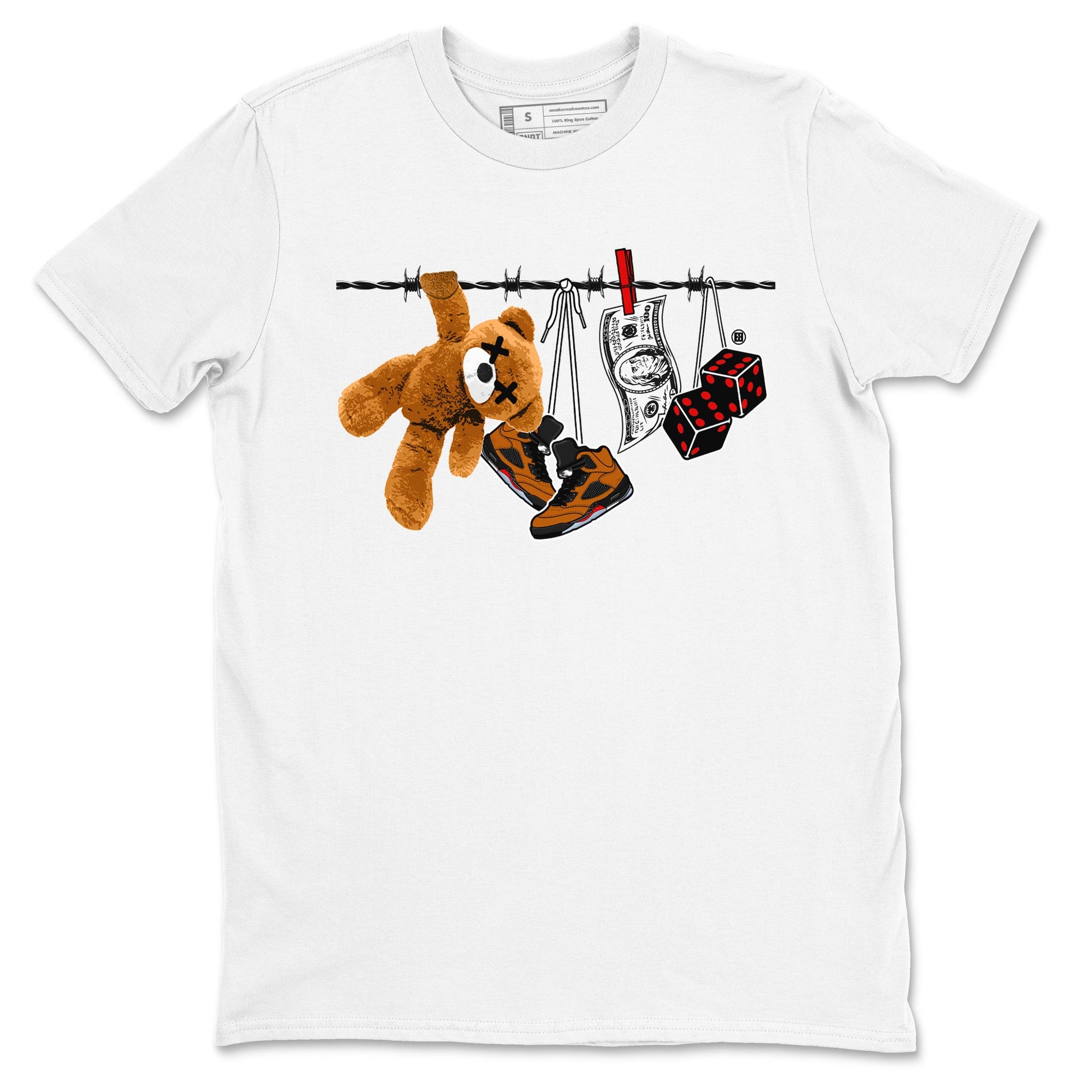 5s Archaeo Brown shirts to match jordans Clothesline sneaker match tees Air Jordan 5 Archaeo Brown match shoes to clothes SNRT Sneaker Tees unisex cotton White 2 shirts