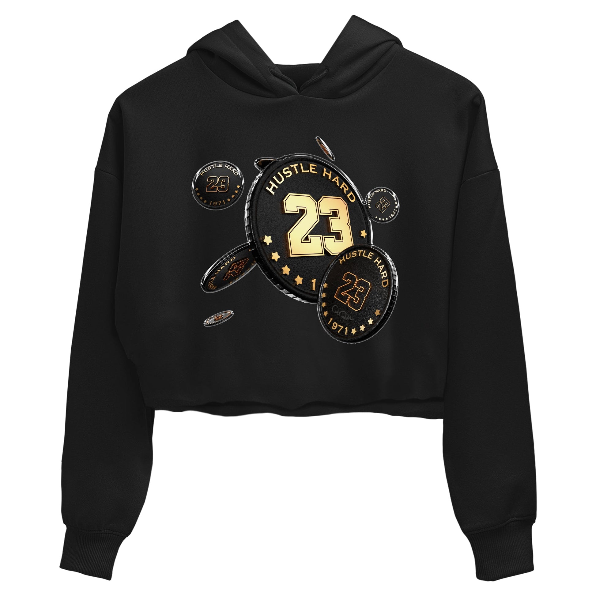 1s Black Metallic Gold shirts to match jordans Coin Drop sneaker match tees Air Jordan 1 Black Metallic Gold SNRT Sneaker Tees streetwear brand Black 2 crop tee
