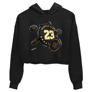 1s Black Metallic Gold shirts to match jordans Coin Drop sneaker match tees Air Jordan 1 Black Metallic Gold SNRT Sneaker Tees streetwear brand Black 2 crop tee