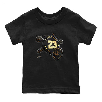 1s Black Metallic Gold shirts to match jordans Coin Drop sneaker match tees Air Jordan 1 Black Metallic Gold SNRT Sneaker Tees streetwear brand Baby and Youth Black 2 cotton tee