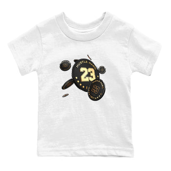 1s Black Metallic Gold shirts to match jordans Coin Drop sneaker match tees Air Jordan 1 Black Metallic Gold SNRT Sneaker Tees streetwear brand Baby and Youth White 2 cotton tee