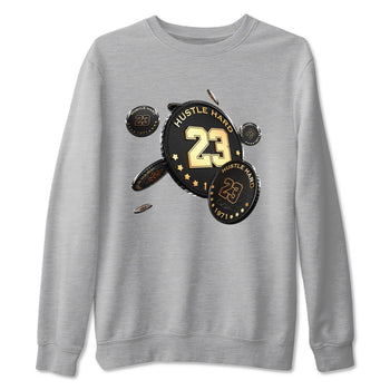 1s Black Metallic Gold shirts to match jordans Coin Drop sneaker match tees Air Jordan 1 Black Metallic Gold SNRT Sneaker Tees streetwear brand Heather Grey 2 unisex cotton tee