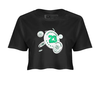 4s Oxidized Green shirts to match jordans Coin Drop sneaker match tees Air Jordan 4 Oxidized Green SNRT Sneaker Tees streetwear brand Black 2 crop tee