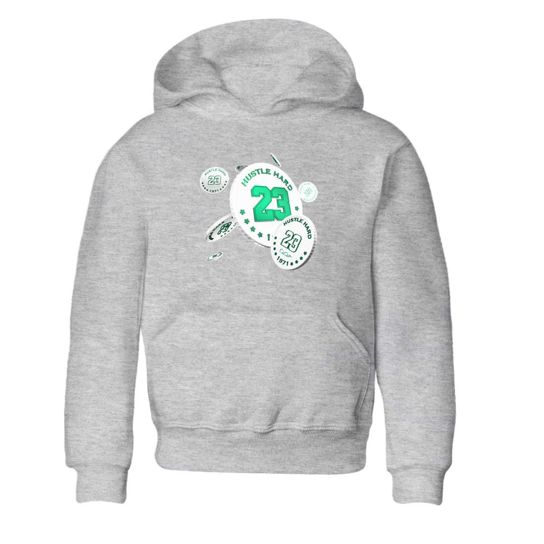 4s Oxidized Green shirts to match jordans Coin Drop sneaker match tees Air Jordan 4 Oxidized Green SNRT Sneaker Tees streetwear brand Baby and Youth Heather Grey 2 cotton tee