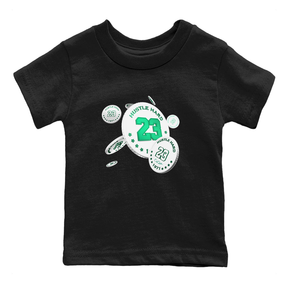 4s Oxidized Green shirts to match jordans Coin Drop sneaker match tees Air Jordan 4 Oxidized Green SNRT Sneaker Tees streetwear brand Baby and Youth Black 2 cotton tee