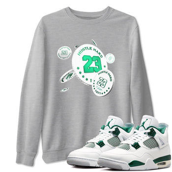 4s Oxidized Green shirts to match jordans Coin Drop sneaker match tees Air Jordan 4 Oxidized Green SNRT Sneaker Tees streetwear brand Heather Grey 1 unisex cotton tee