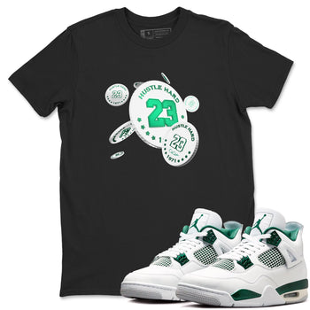 4s Oxidized Green shirts to match jordans Coin Drop sneaker match tees Air Jordan 4 Oxidized Green SNRT Sneaker Tees streetwear brand Black 1 unisex cotton tee