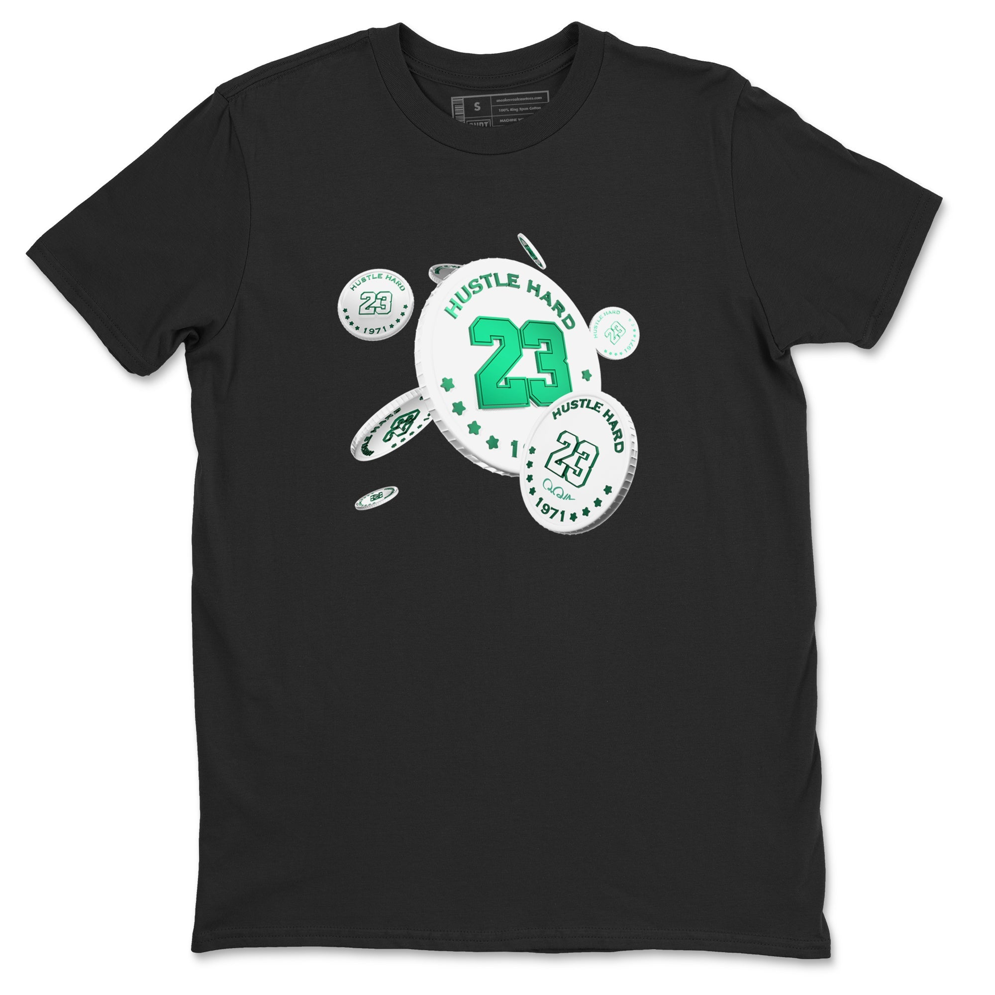 4s Oxidized Green shirts to match jordans Coin Drop sneaker match tees Air Jordan 4 Oxidized Green SNRT Sneaker Tees streetwear brand Black 2 unisex cotton tee