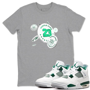 4s Oxidized Green shirts to match jordans Coin Drop sneaker match tees Air Jordan 4 Oxidized Green SNRT Sneaker Tees streetwear brand Heather Grey 1 unisex cotton tee