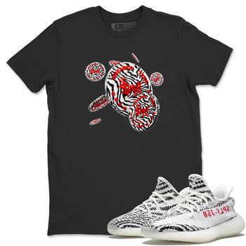 Yeezy 350 Zebra Sneaker Match Tees Coin Drop Sneaker Tees Yeezy Boost 350 V2 Zebra Sneaker Release Tees Unisex Shirts Black 1