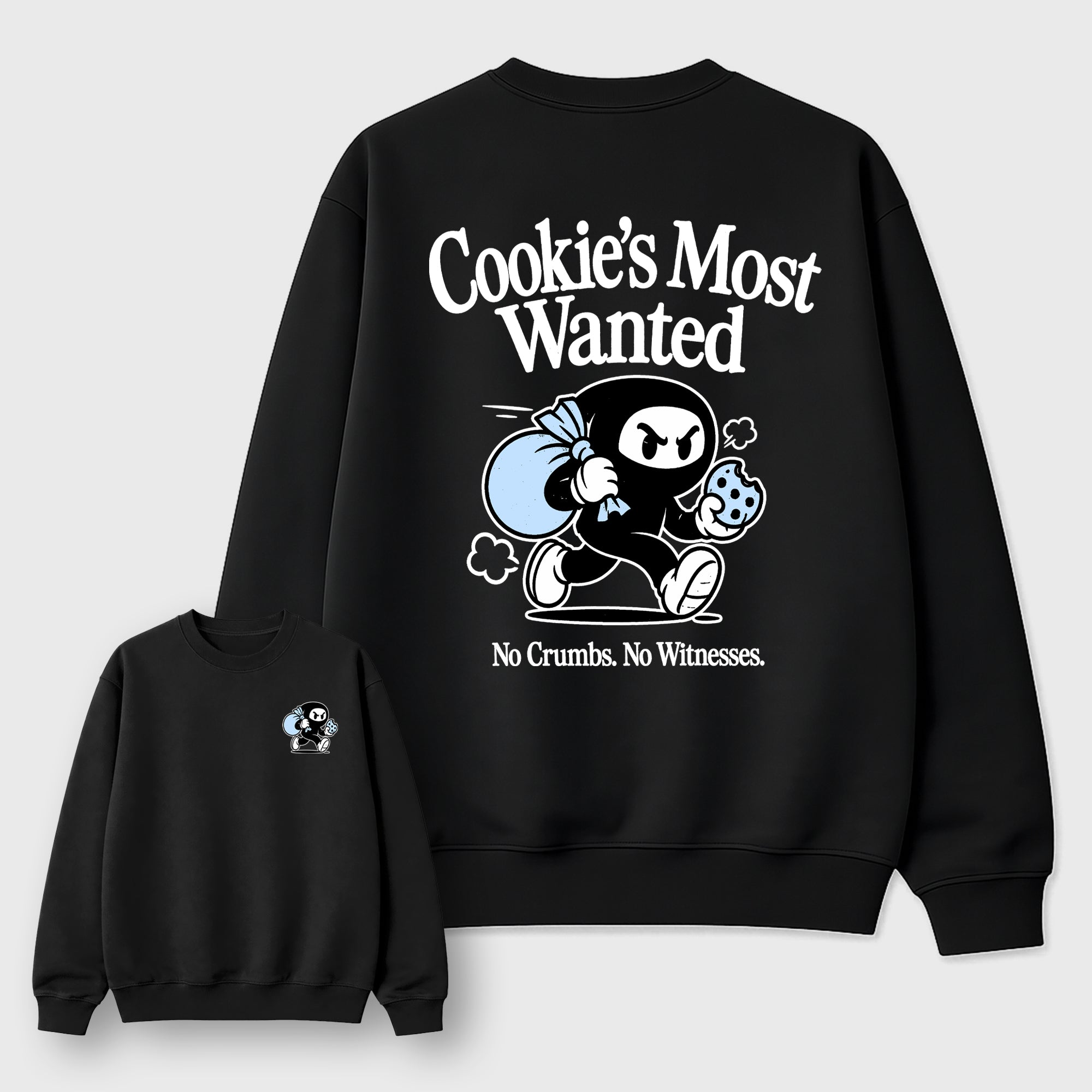 Cookie's Most Wanted Graphic T-Shirt featuring original streetwear artwork designed to match the Air Jordan 6 Cookie and Cream. Black Graphic Tee.