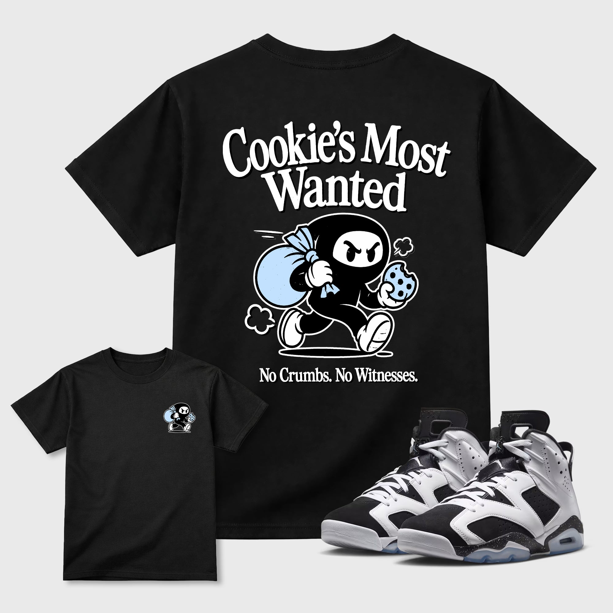 Cookie's Most Wanted Graphic T-Shirt featuring original streetwear artwork designed to match the . Black Graphic T-Shirt.