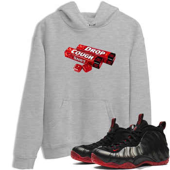 Sneaker match tees – Sneaker Tees To Match Air Foamposite Cough Drop Shoes – Cough Drop Tee Heather Grey 1