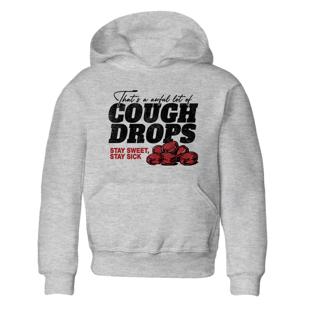 Sneaker match tees – Sneaker Tees To Match Air Foamposite Cough Drop Shoes – Cough Drops Kids T-Shirt Heather Grey 2