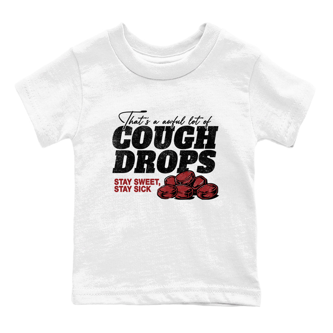 Sneaker match tees – Sneaker Tees To Match Air Foamposite Cough Drop Shoes – Cough Drops Kids T-Shirt White 2