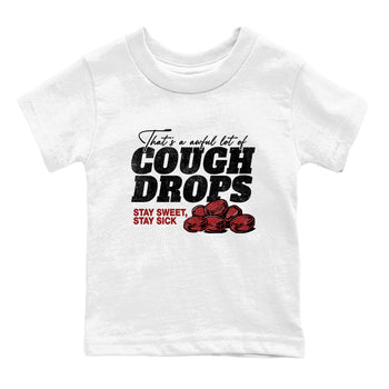 Sneaker match tees – Sneaker Tees To Match Air Foamposite Cough Drop Shoes – Cough Drops Kids T-Shirt White 2