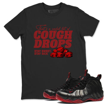 Sneaker match tees – Sneaker Tees To Match Air Foamposite Cough Drop Shoes – Cough Drops Tee Black 1