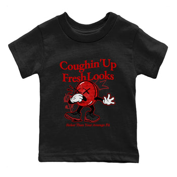 Sneaker match tees – Sneaker Tees To Match Air Foamposite Cough Drop Shoes – Coughin Up Fresh Looks Kids T-Shirt Black 2