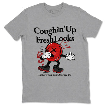 Sneaker match tees – Sneaker Tees To Match Air Foamposite Cough Drop Shoes – Coughin Up Fresh Looks Tee Heather Grey 2