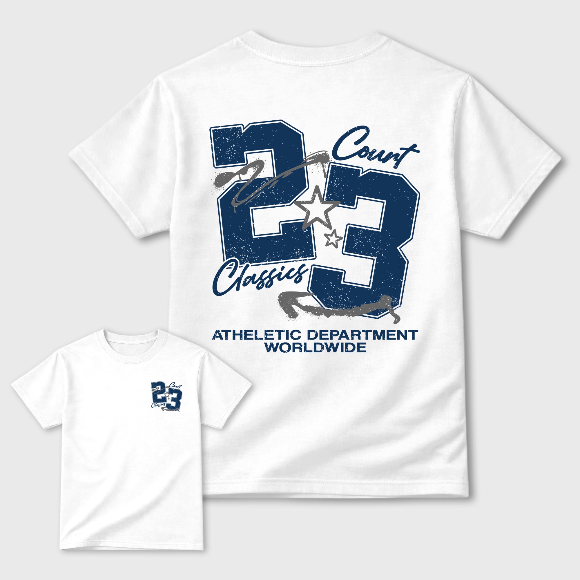 Court Classics Graphic T-Shirt featuring original streetwear artwork designed to match the Air Jordan 13 Flint. White Graphic T-Shirt.